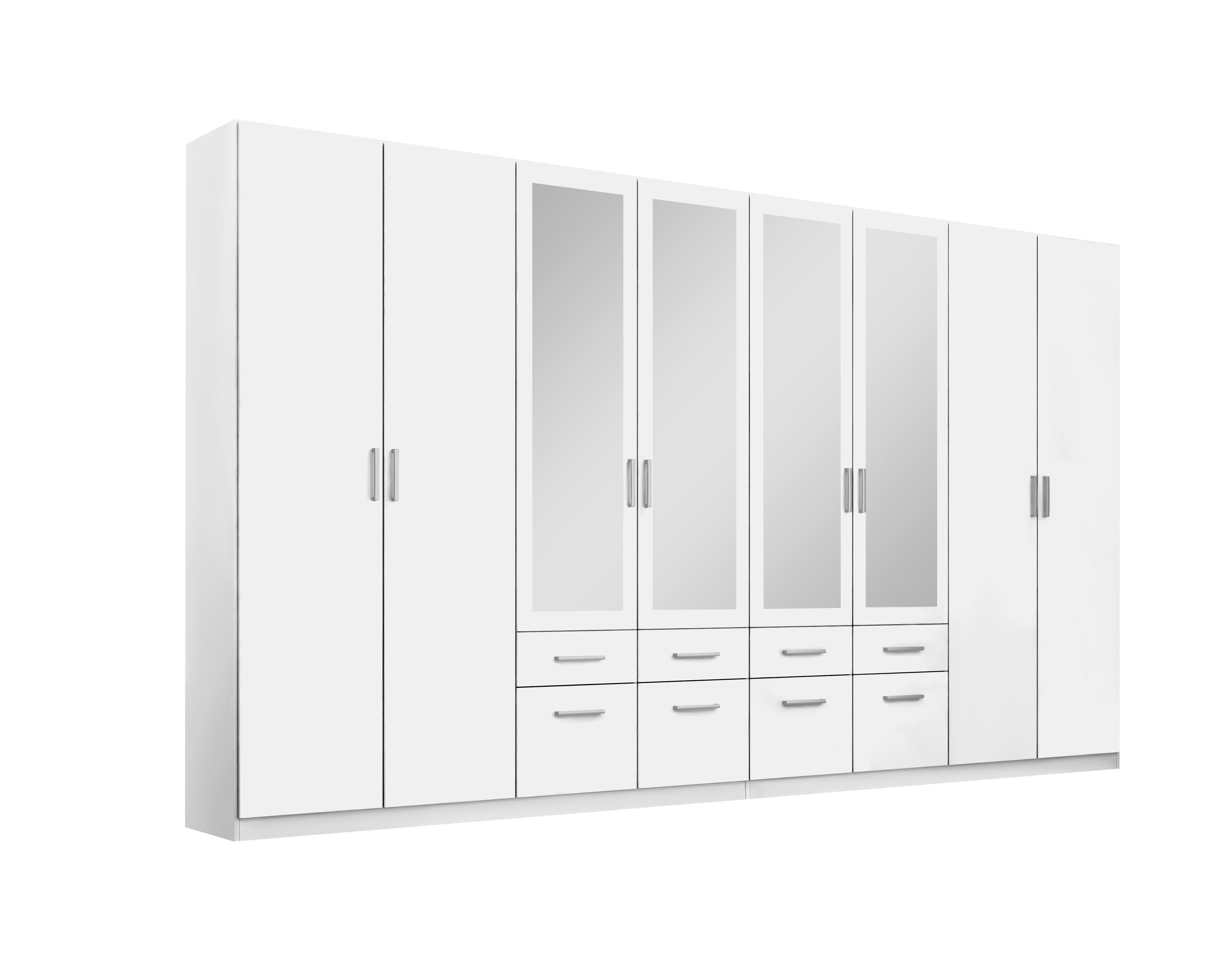 Drehtürenschrank Bingen Weiß - Alufarben/Weiß, MODERN, Holzwerkstoff/Kunststoff (360/229/54cm) - Rauch Möbel