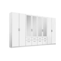 Drehtürenschrank Bingen Weiß - Alufarben/Weiß, MODERN, Holzwerkstoff/Kunststoff (360/229/54cm) - Rauch Möbel