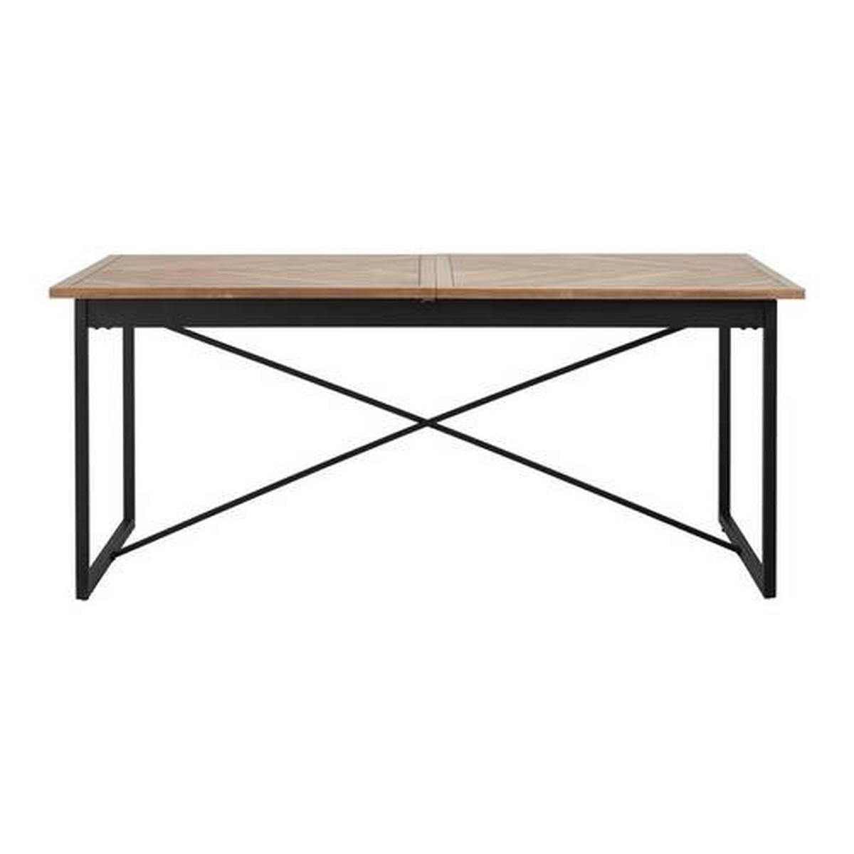STÓŁ ROZSUWANY CATALINA - kolor dębowy/czarny, Modern, materiał drewnopochodny/metal (180-240/90/76cm) - Bessagi Home