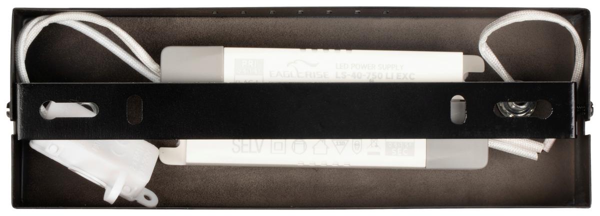 Plafonieră cu LED Ubop - negru, Modern, metal (60/18/23cm) - Modern Living