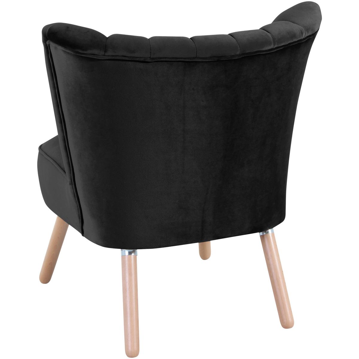 SESSEL ALESSANDRO - Buchefarben/Schwarz, Design, Holz/Textil (70/80/66cm) - Max Winzer