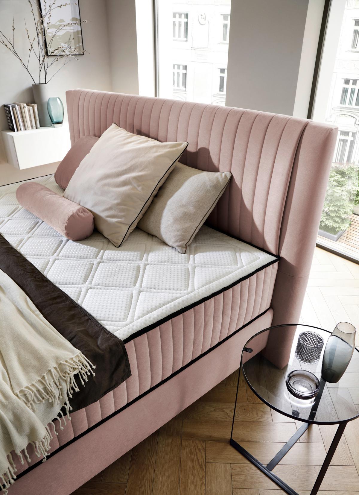 PAT BOX DREAM - roz, Modern, lemn/textil (180/200cm) - Premium Living