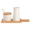 SOCKER- OCH MJÖLKSET EMILIA - vit/naturfärgad, Modern, keramik/naturmaterial - Zandiara