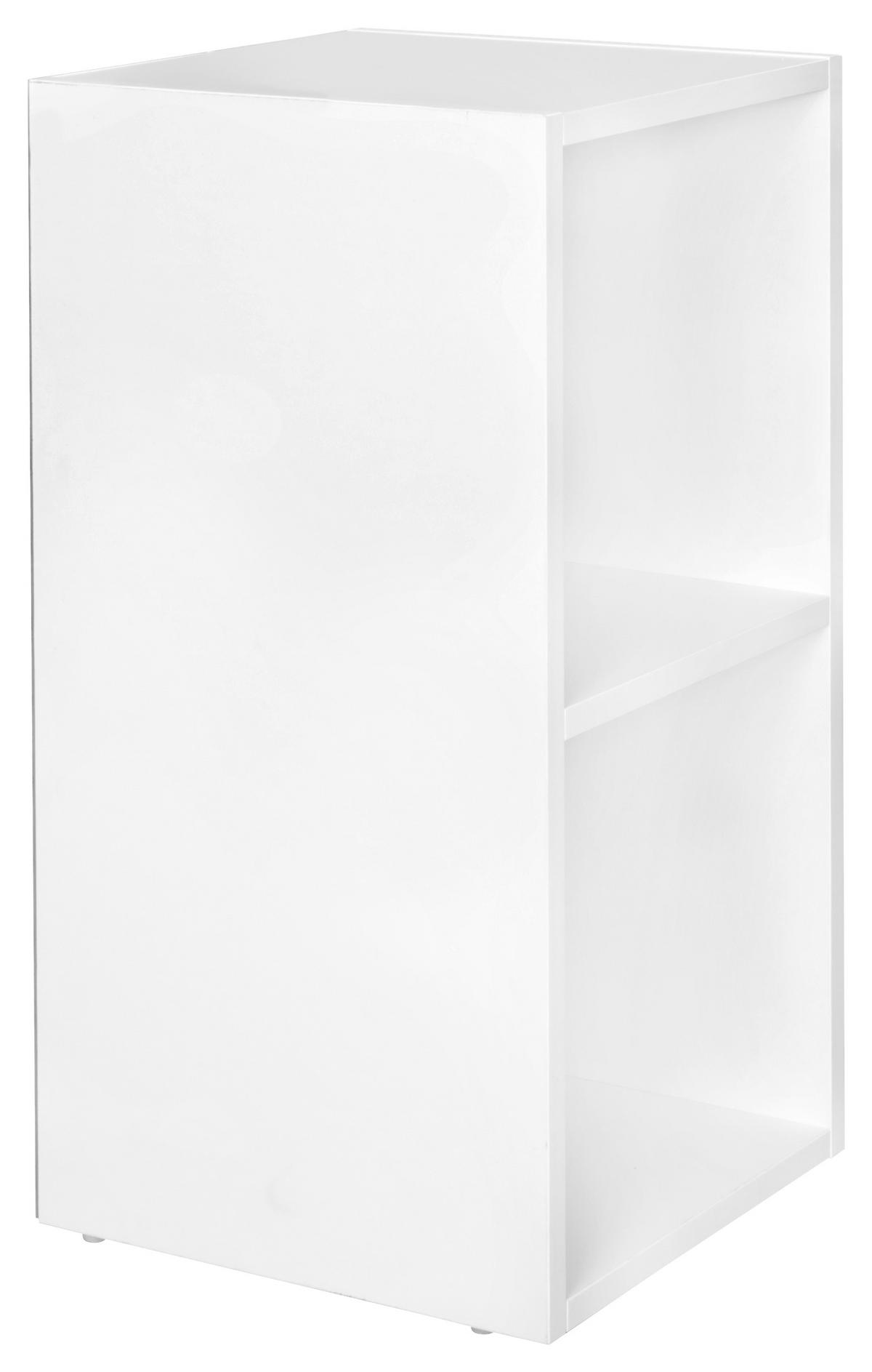 Standregal ca. 30x60x30 cm Weiß - Weiß, KONVENTIONELL, Holzwerkstoff (30/60/30cm) - MID.YOU