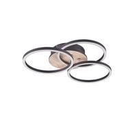 LED-Deckenleuchte Circle Braun max. 27 Watt - Braun, Design, Kunststoff (44/44/9,5cm)