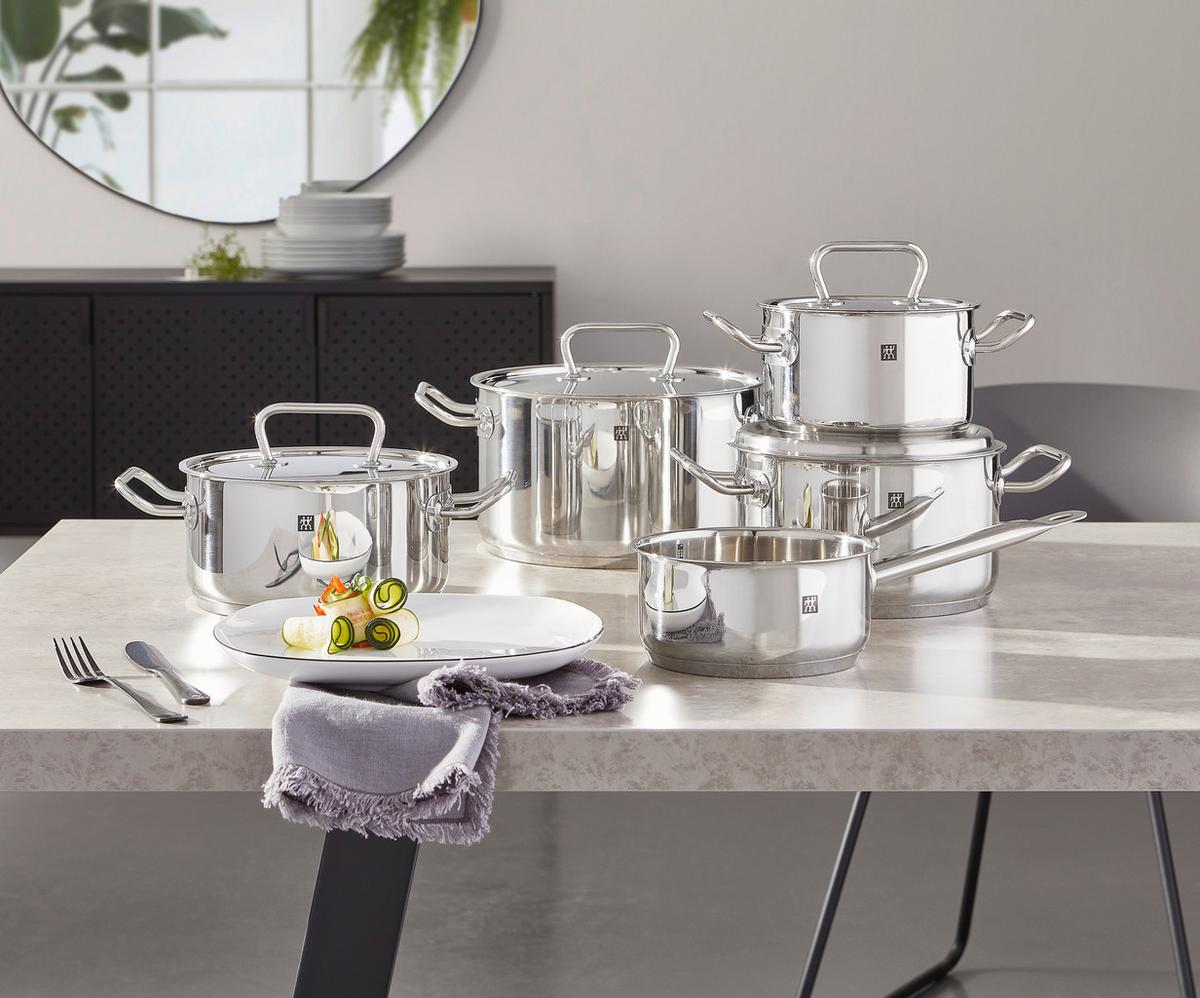 ZESTAW GARNKÓW 1006261/ 66580-000-0 ZWILLING - kolor srebrny/kolor stalowy, Basics, metal - Zwilling