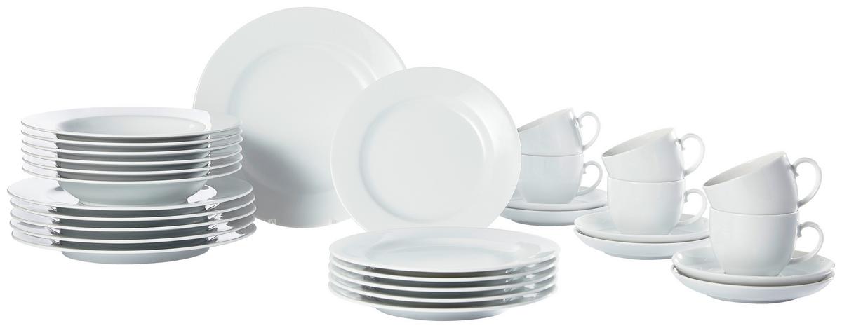 SERWIS OBIADOWO-ŚNIADANIOWY NUUK - biały, Basics, ceramika - Seltmann Weiden