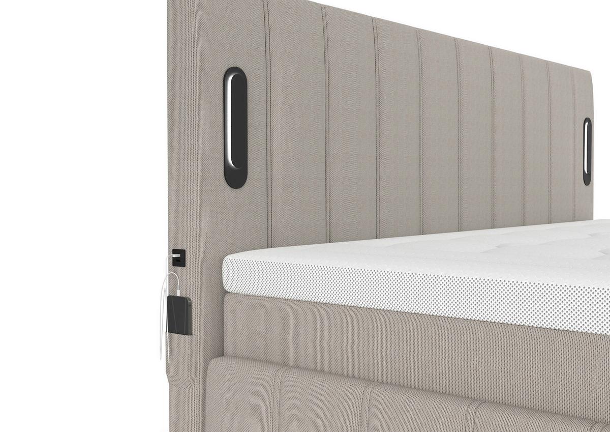 Postelja Z Vzmetnico Pretty - bež, Konvencionalno, kovina/umetna masa (180/200cm) - Premium Living