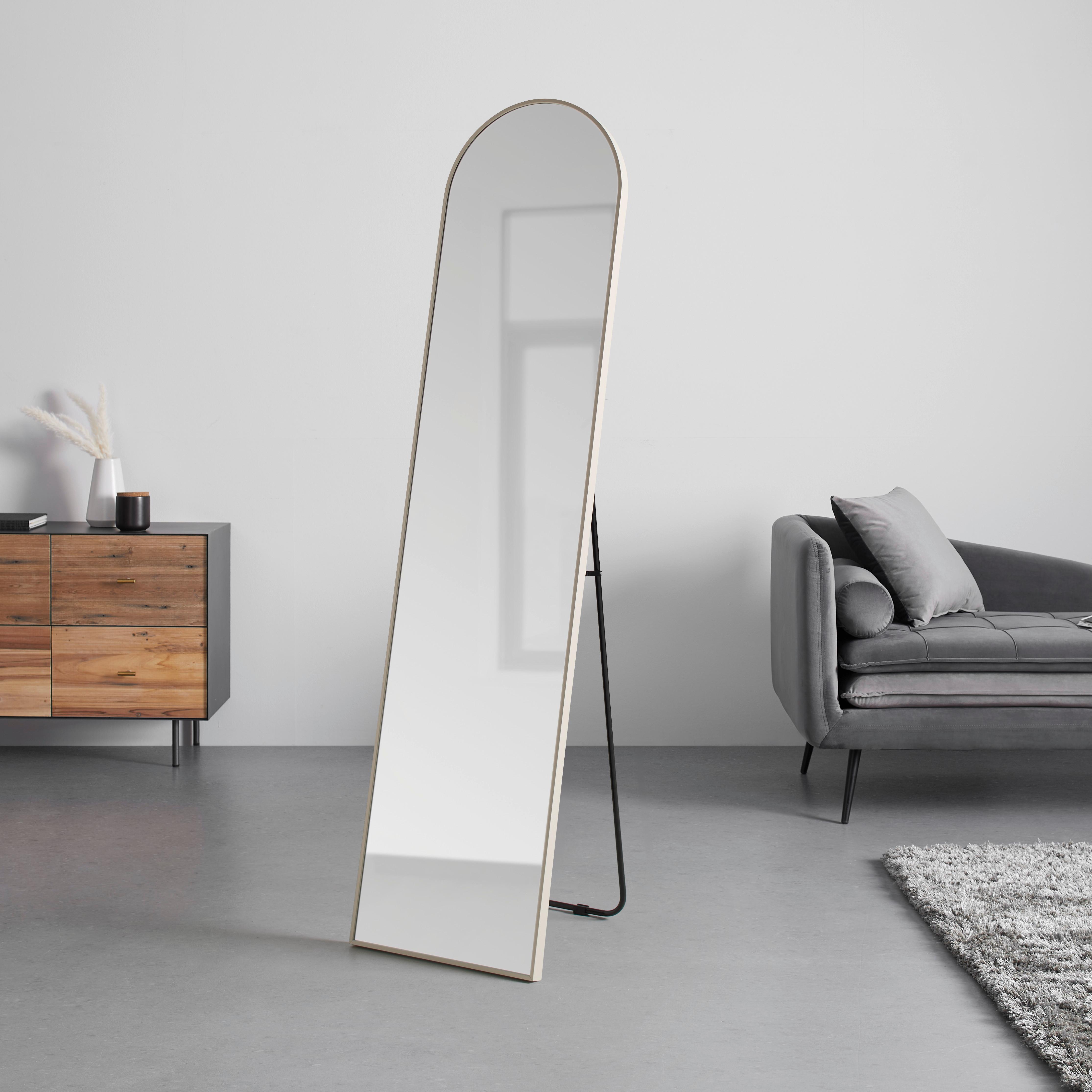 Standspiegel Britt Sandfarben ca. 140x60cm - Sandfarben, MODERN, Glas/Metall (40/160cm) - Mömax