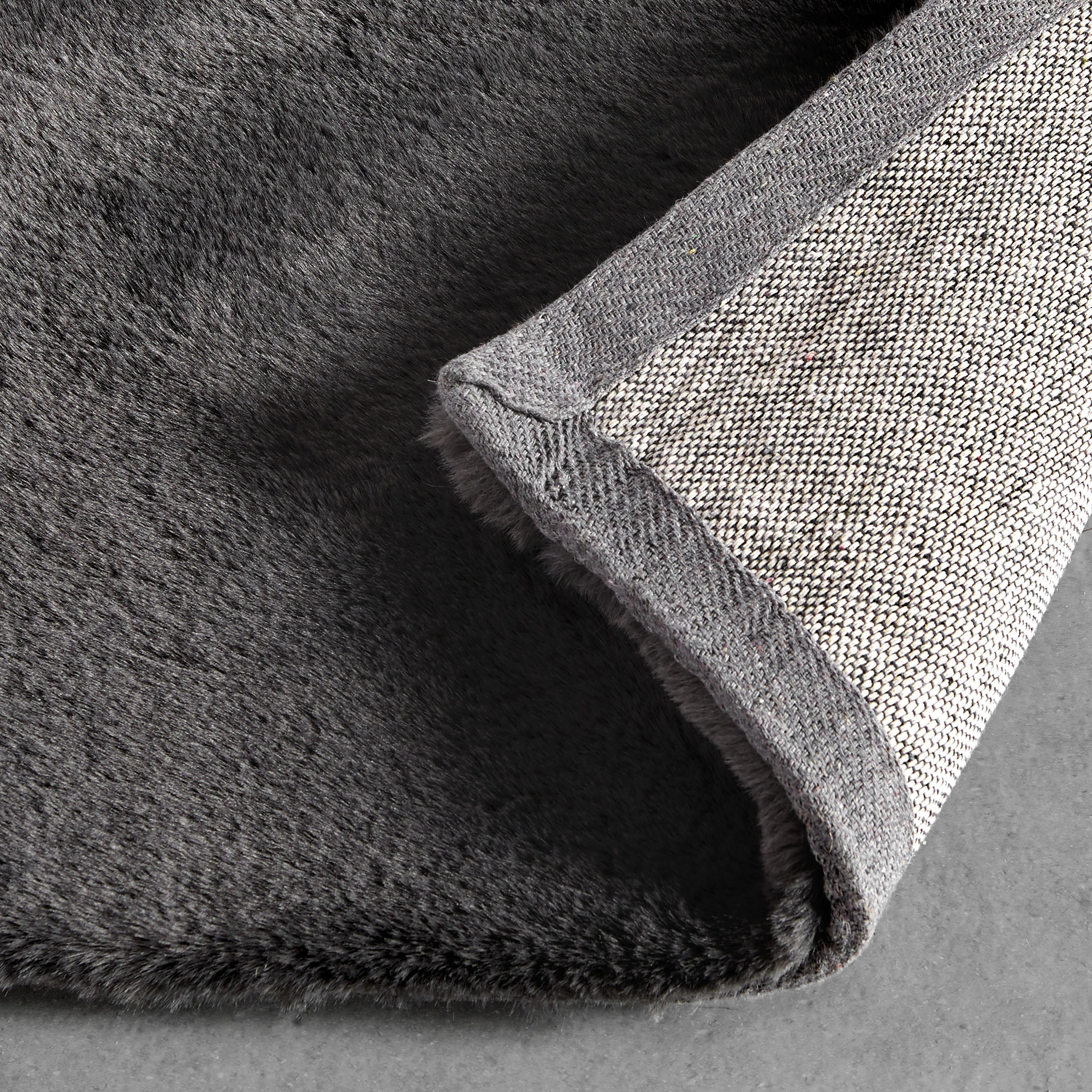 KONSTFÄLL CAROLINE 4 - mörkgrå, Modern, textil (200/290cm) - Mömax