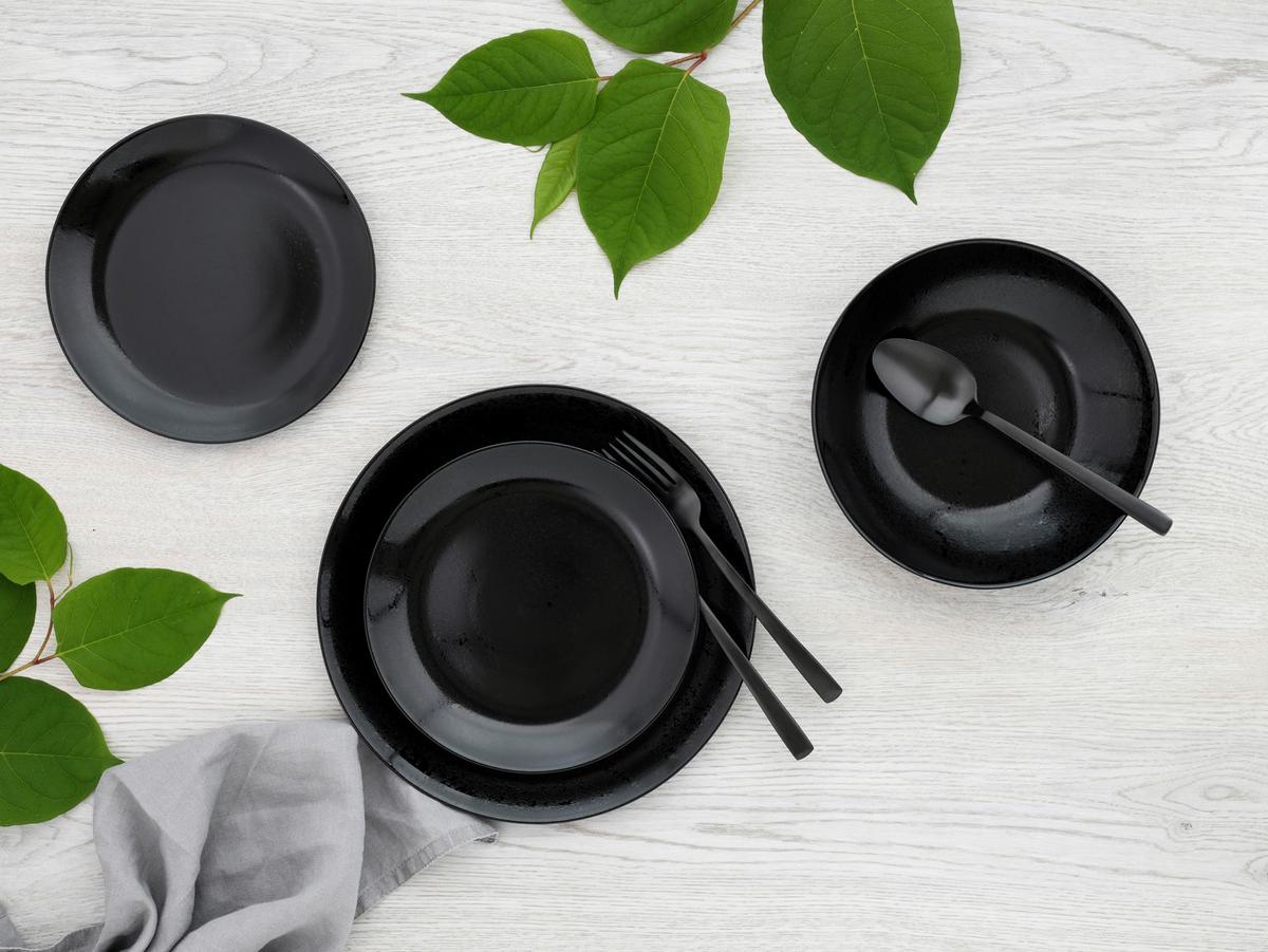Jedilni Servis Diana, 12-Delni - črna, Basics, steklo - Creatable