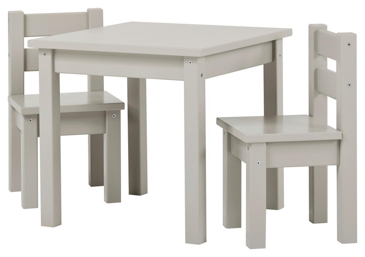 Kindersitzgruppe MADS Grau Kiefer teilmassiv - Hellgrau/Grau, MODERN, Holz - MID.YOU