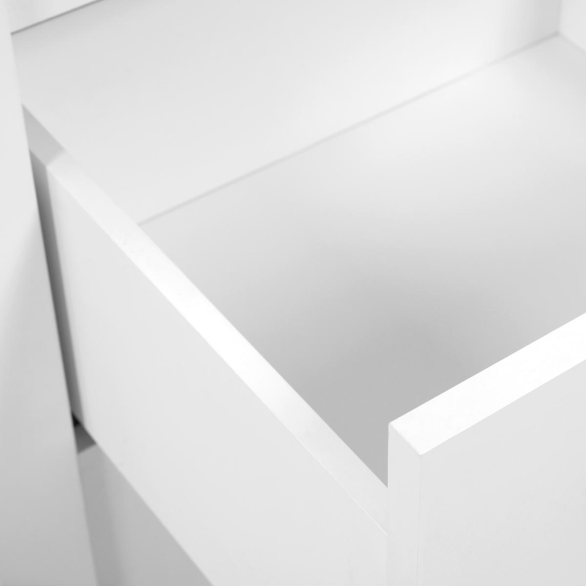 Kommode Sicilia Weiß/Eiche - Silberfarben/Weiß, ROMANTIK / LANDHAUS, Holzwerkstoff/Metall (53/92/45cm) - Mömax