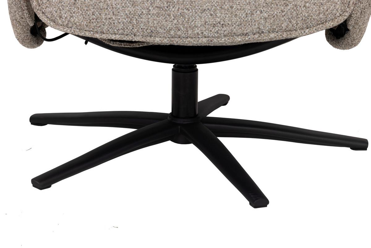 Počivalnik Mellow, Rjavosiva - rjavosiva/črna, Design, kovina/tekstil (77/108/81cm) - Livetastic