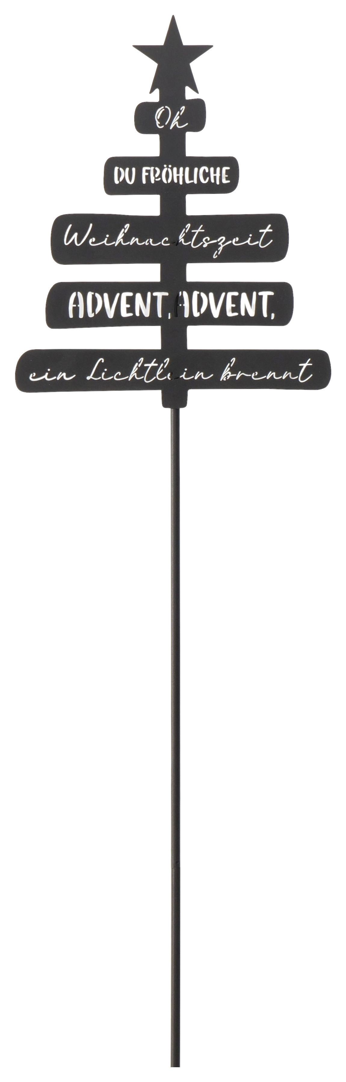 Gartenstecker Trevan I Schwarz - Schwarz, KONVENTIONELL, Metall (120cm) - Mömax