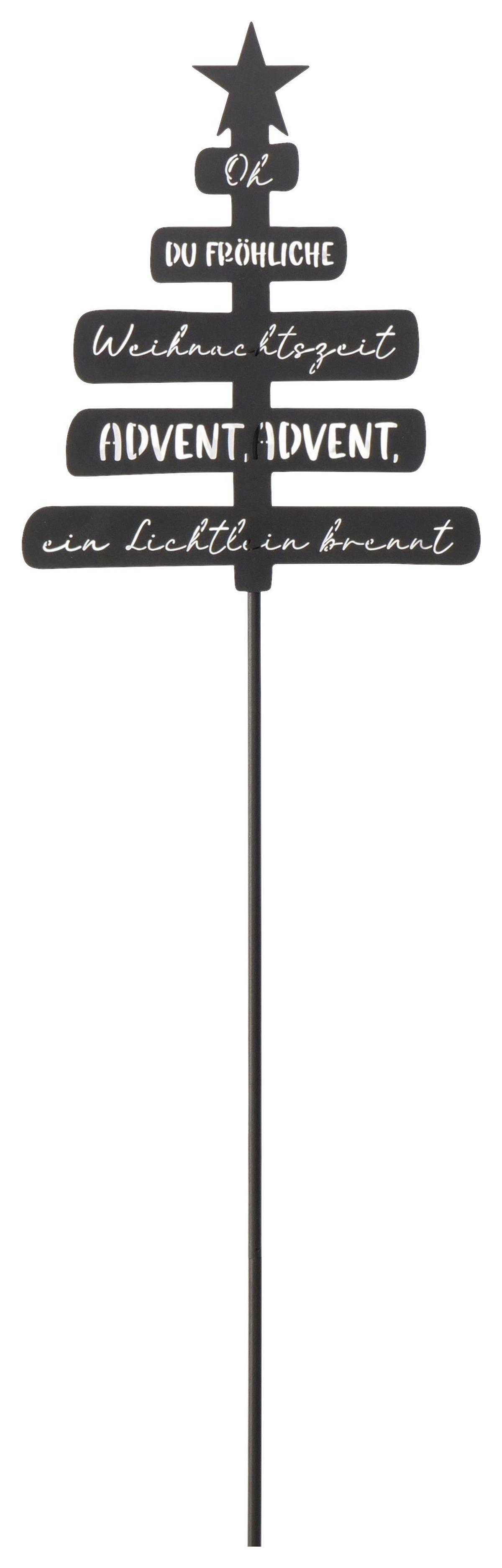 Gartenstecker Trevan I Schwarz - Schwarz, KONVENTIONELL, Metall (120cm) - Mömax