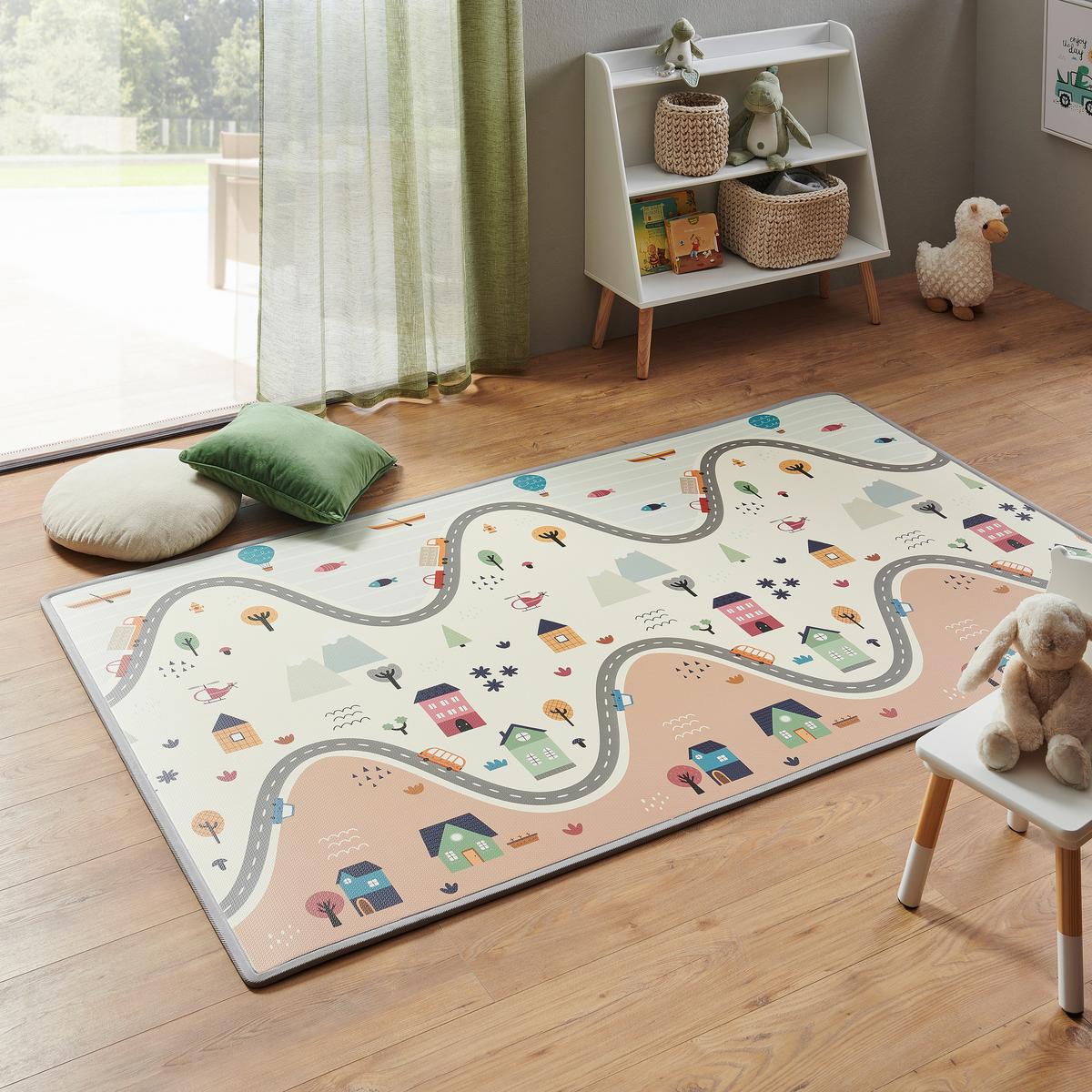 DYWAN DO ZABAWY 3051R - różnokolorowy, Basics, tworzywo sztuczne (200/120/1cm) - My Baby Lou