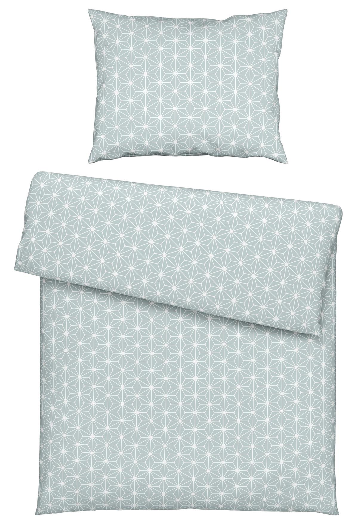 Bettwäsche Emma in Hellgrün ca. 135x200cm - Jadegrün, KONVENTIONELL, Textil (135/200cm) - Modern Living