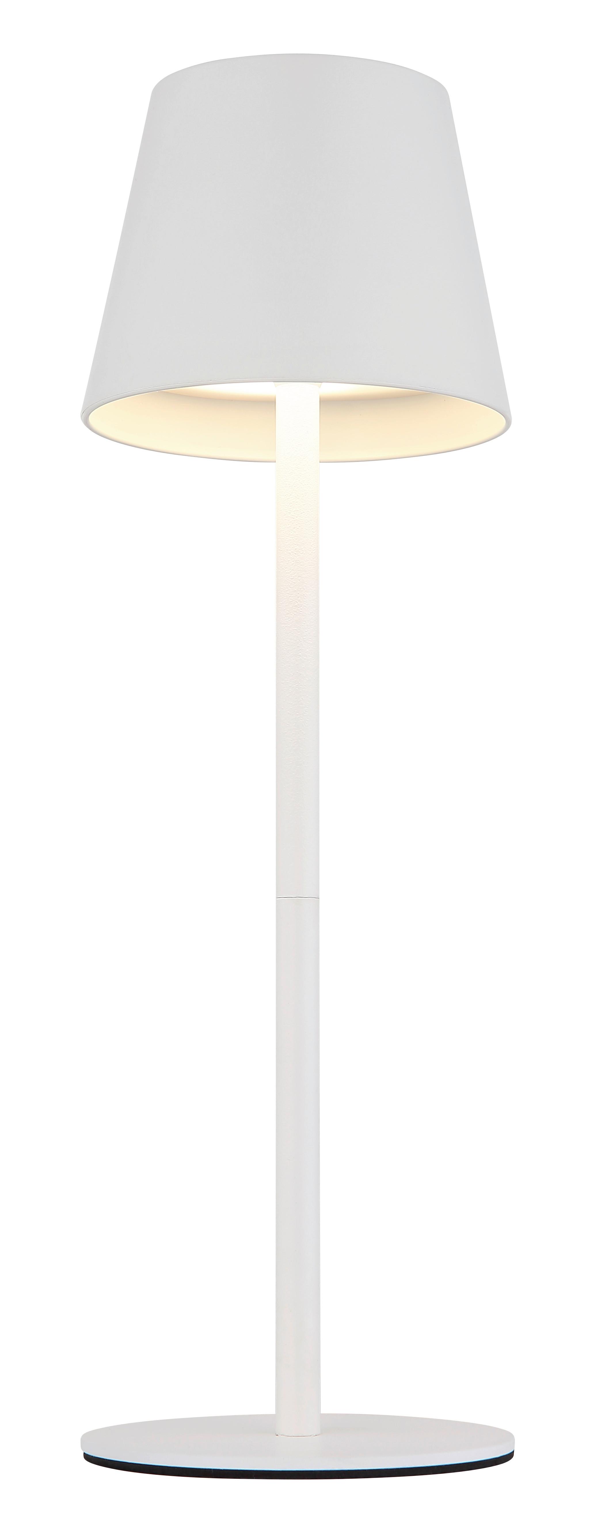 Stolna Punjiva Svjetiljka Bijela Boja - bijela, Design, metal/plastika (10,6/36cm) - Globo