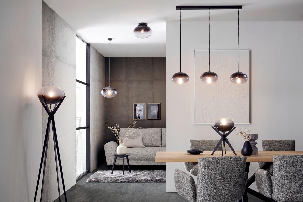 LAMPA SUFITOWA 34225* CURVE LIGHTS JOOP! - czarny/przezroczysty, Lifestyle, metal/szkło (28/24,5cm) - Joop!