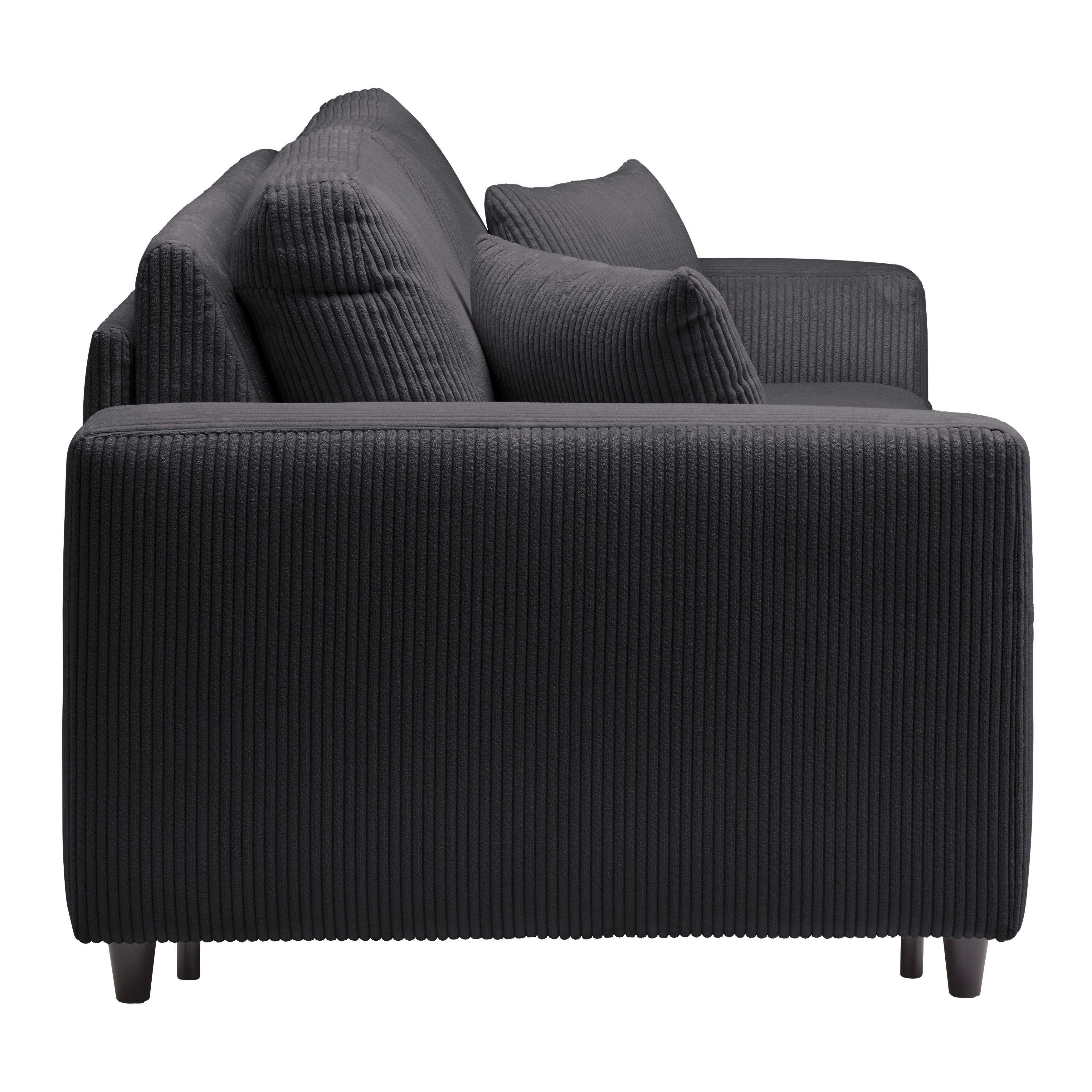 BÄDDSOFFA AGNETA -BASED- - svart, Modern, trä/textil (200/83/97cm) - Based