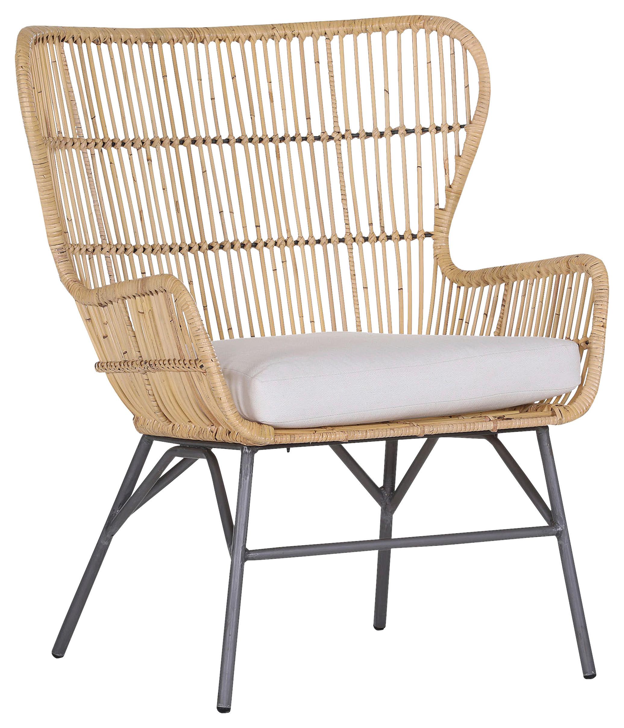 FOTEL USZAK GÖTEBORG -BEACH CLUB- - kolor naturalny/czarny, Lifestyle, metal/drewno (74/87/64cm) - Landscape