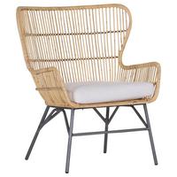 FOTEL USZAK GÖTEBORG -BEACH CLUB- - kolor naturalny/czarny, Lifestyle, metal/drewno (74/87/64cm) - Landscape