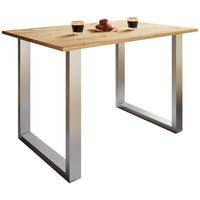 ESSTISCH XONA - Honigeiche/Silberfarben, Basics, Holzwerkstoff/Metall (140/50/76cm) - MID.YOU