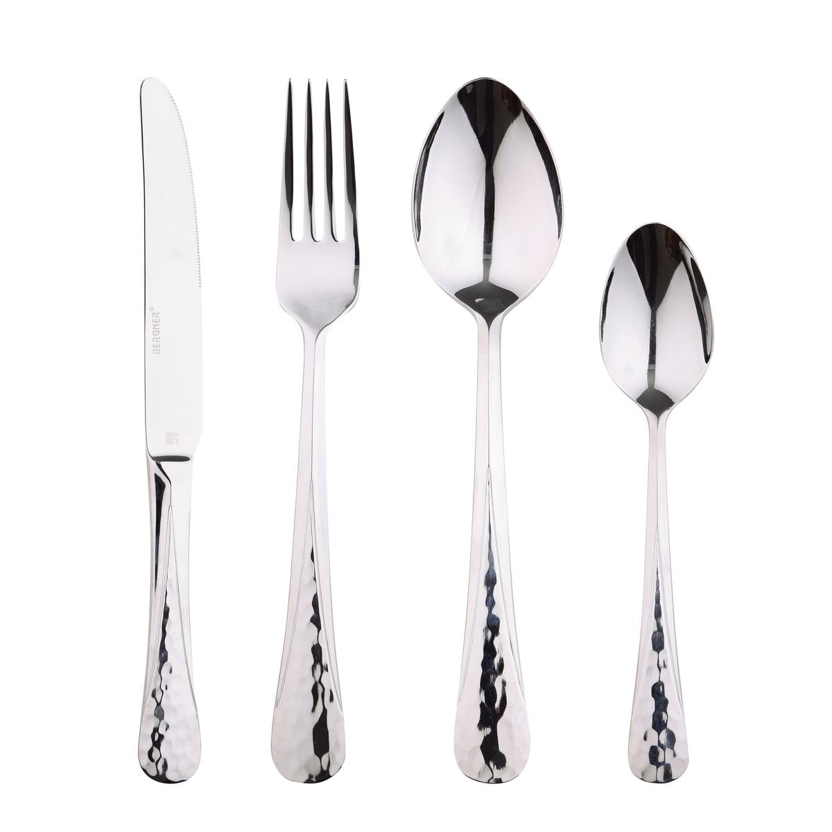 ZESTAW SZTUĆCÓW BG-5215-MM - kolor stalowy, Trend, metal