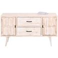 Sideboard Weiß - Schwarz/Weiß, LIFESTYLE, Holz/Holzwerkstoff (122/65,5/30,5cm) - Premium Living