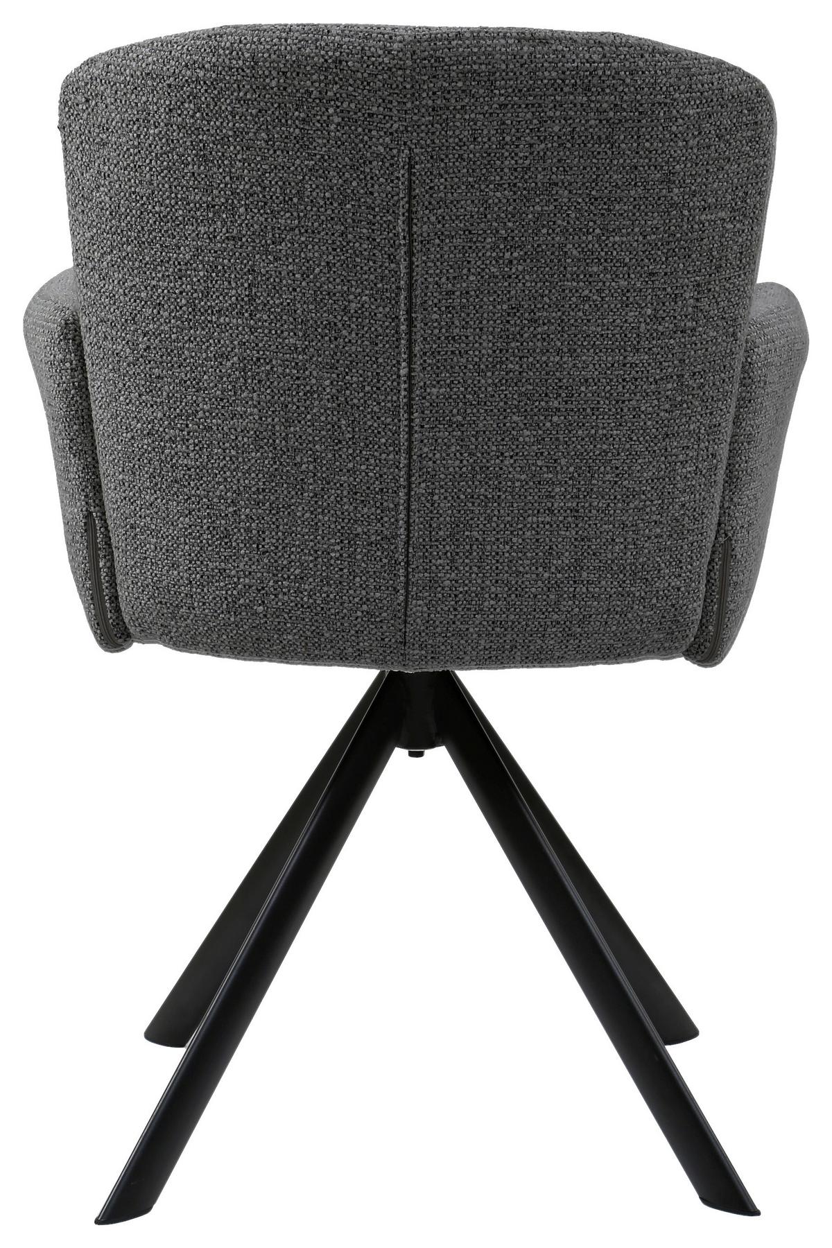Armlehnstuhl Nora Grau/Schwarz - Schwarz/Grau, MODERN, Holz/Textil (61/87/65cm) - Premium Living