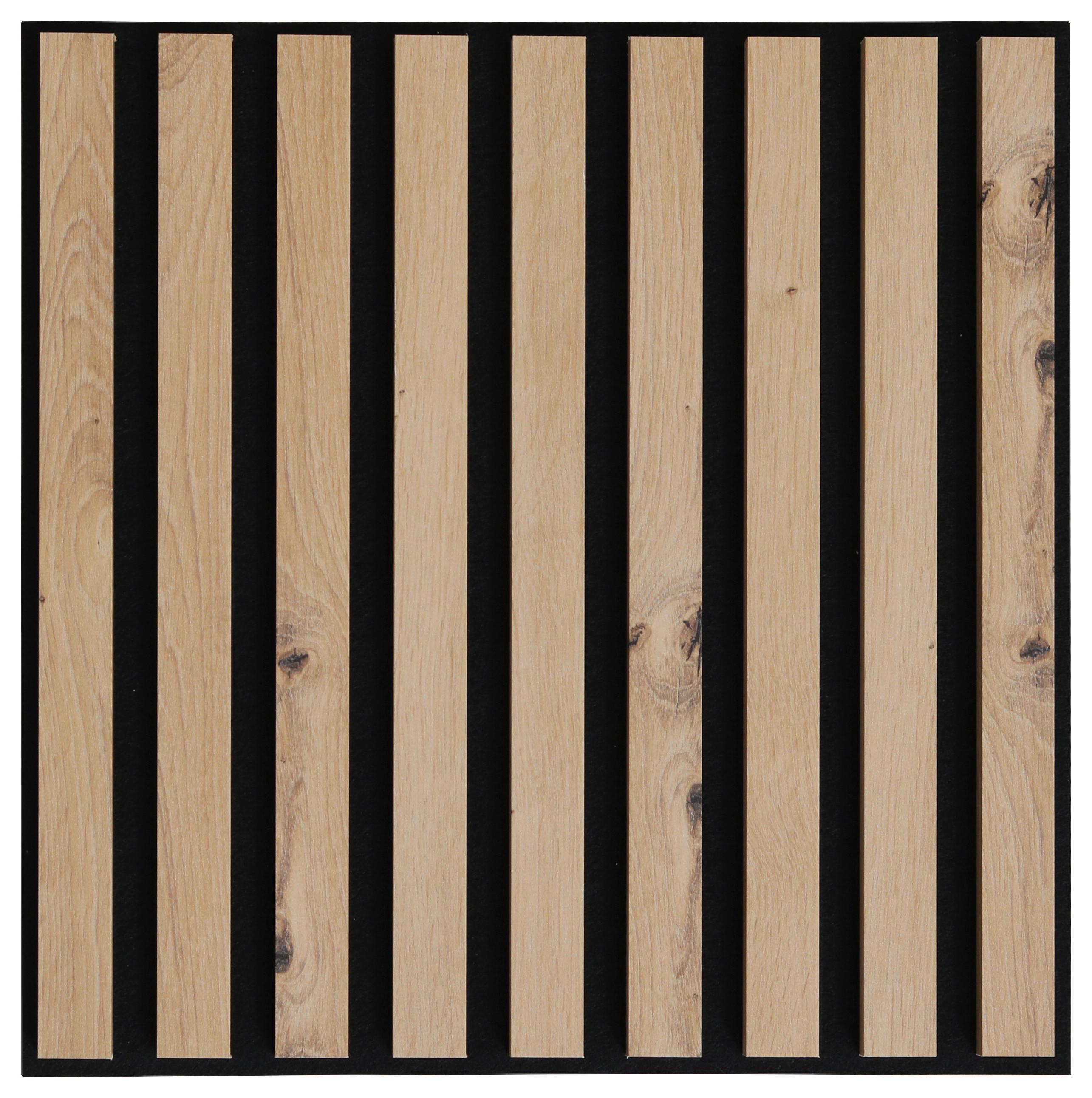 PANEL AKUSTYCZNY DP40 - dąb artisan, Design, materiał drewnopochodny/tkanina (40/40/1,8cm) - Xora