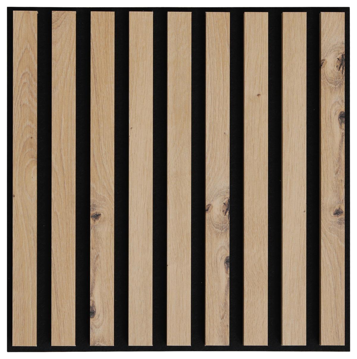 PANEL AKUSTYCZNY DP40 - dąb artisan, Design, materiał drewnopochodny/tkanina (40/40/1,8cm) - Xora