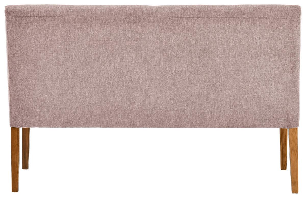 ŁAWKA DAMLA - kolor dębowy/brudny róż, Konventionell, drewno/tkanina (140/91,5/63cm) - Cantus