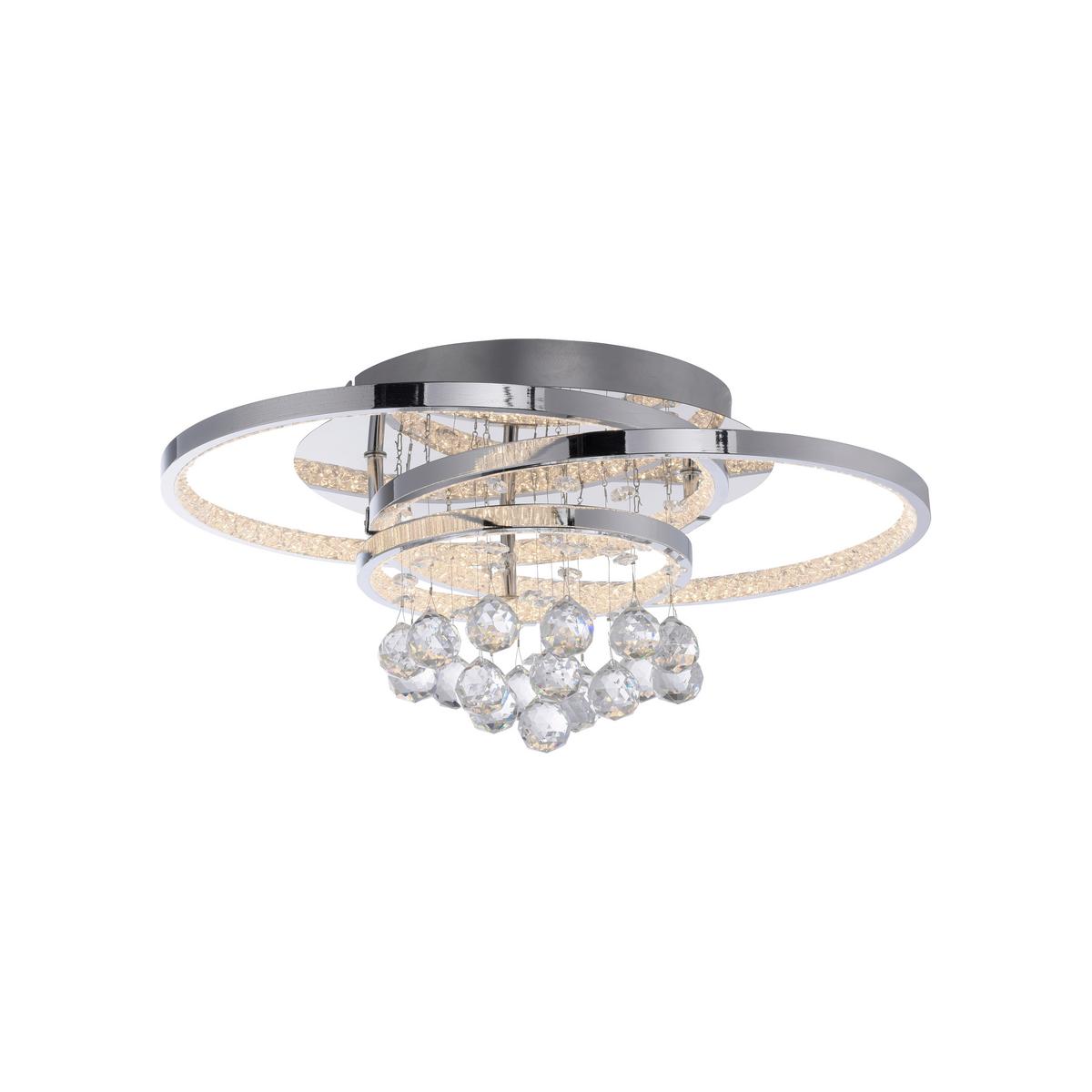 LAMPA SUFITOWA LED 6267-17 ROTAZO - kolor chromowy, Design, metal/szkło (45/33/22cm) - Paul Neuhaus