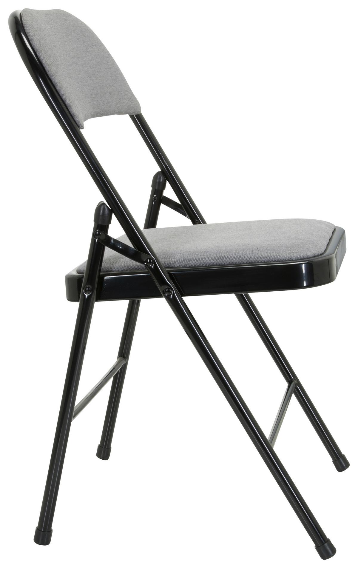 Zložljiv Stol Tudela Ii, Svetlo Siva - črna/svetlo siva, Basics, kovina/tekstil (44/80/49cm) - MID.YOU