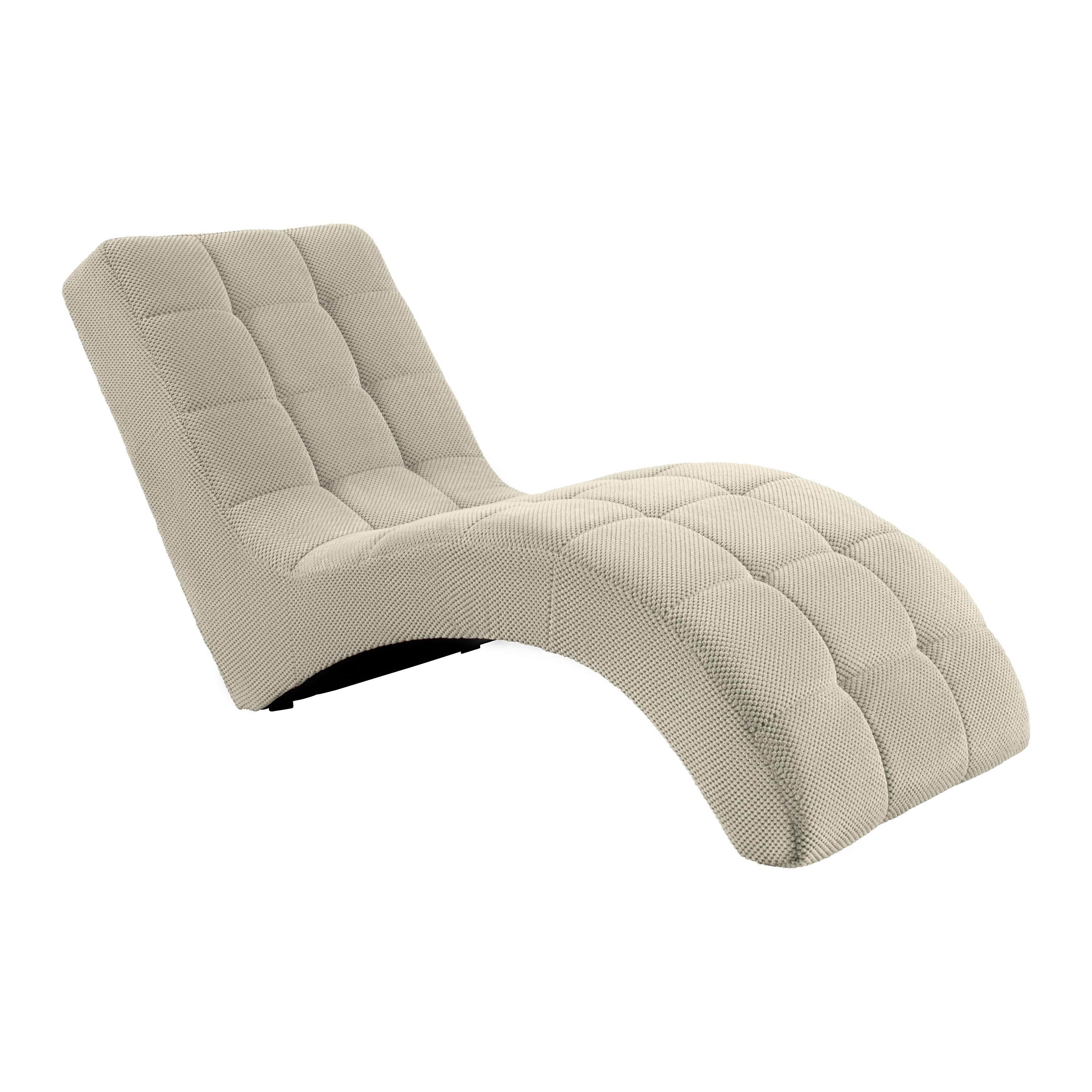 Fotoliu sezlong de relaxare LAGUNA - bej, Modern, textil (68/80/167cm) - Mömax