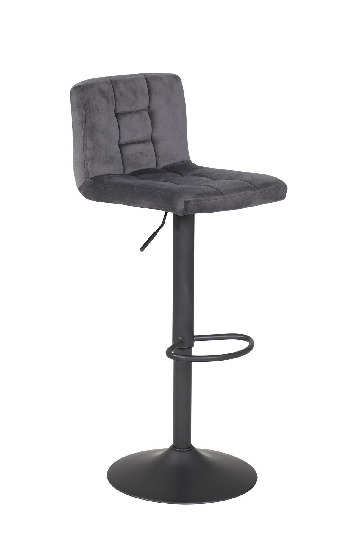 Barhocker-Set Amanda Grau - Dunkelgrau/Grau, MODERN, Textil/Metall (40/85/48cm) - MID.YOU