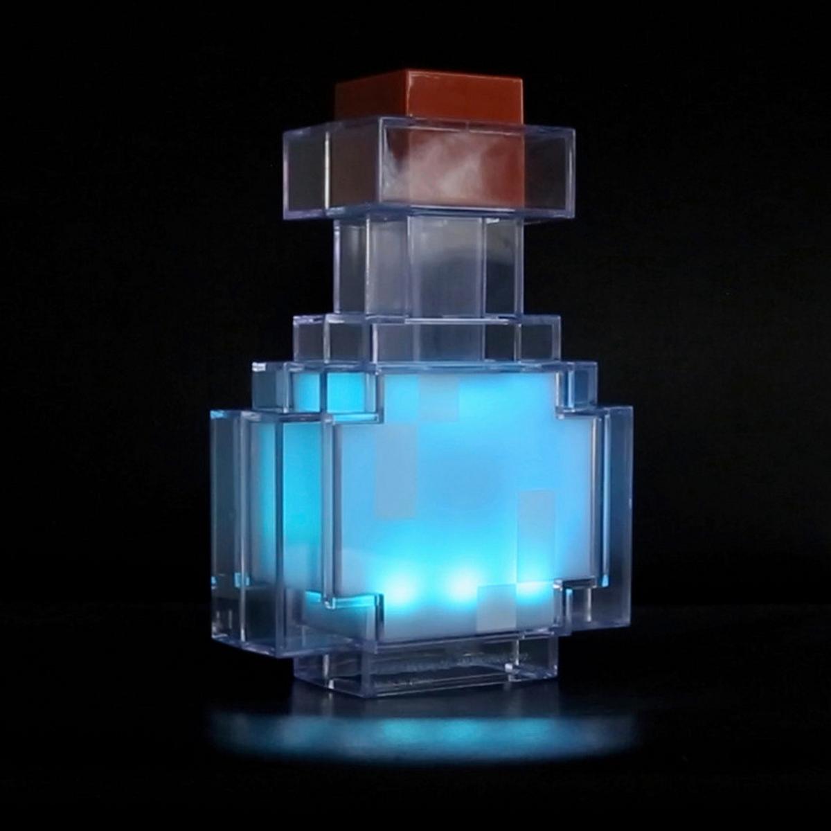 Okrasna Led-svetilka Minecraft - modra/prosojno, Trend, umetna masa (18/13/6cm) - Minecraft