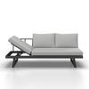 TUINBANK LOAN - Antraciet/Donkergrijs, Modern, Hout/Textiel (210/84/78cm) - Bessagi Garden