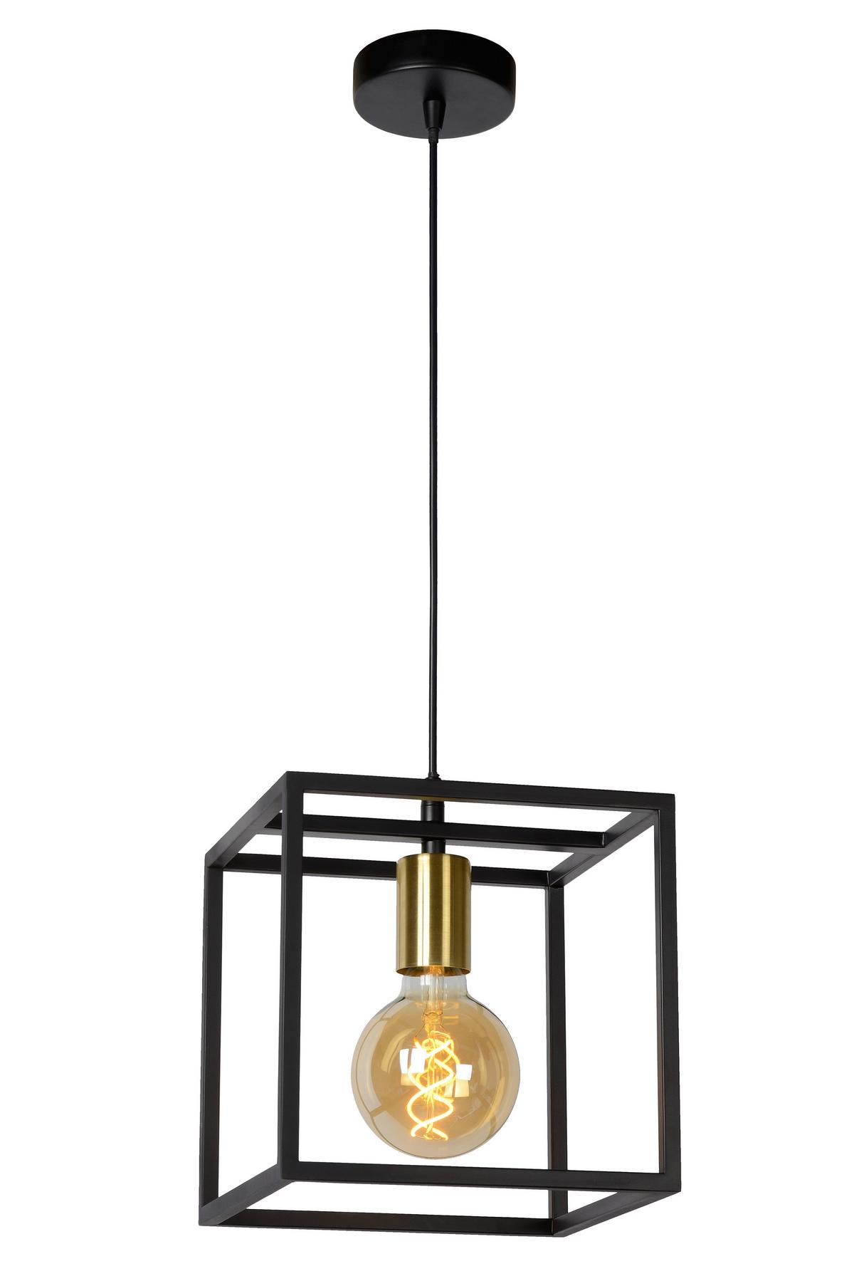 Hängeleuchte 00424/01/30 Ruben - Schwarz, Basics, Metall (22/22/150cm) - Lucide