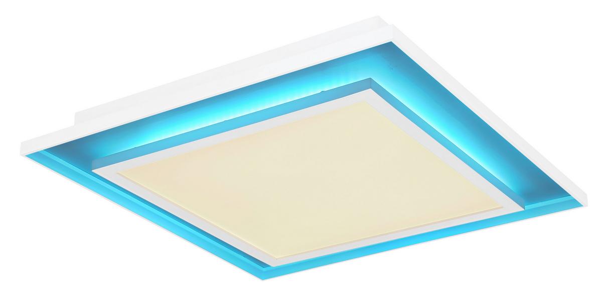 LED-Deckenleuchte Murphy Weiß max. 24 Watt - Weiß, Design, Kunststoff/Metall (44,3/44,3/6,3cm) - Globo