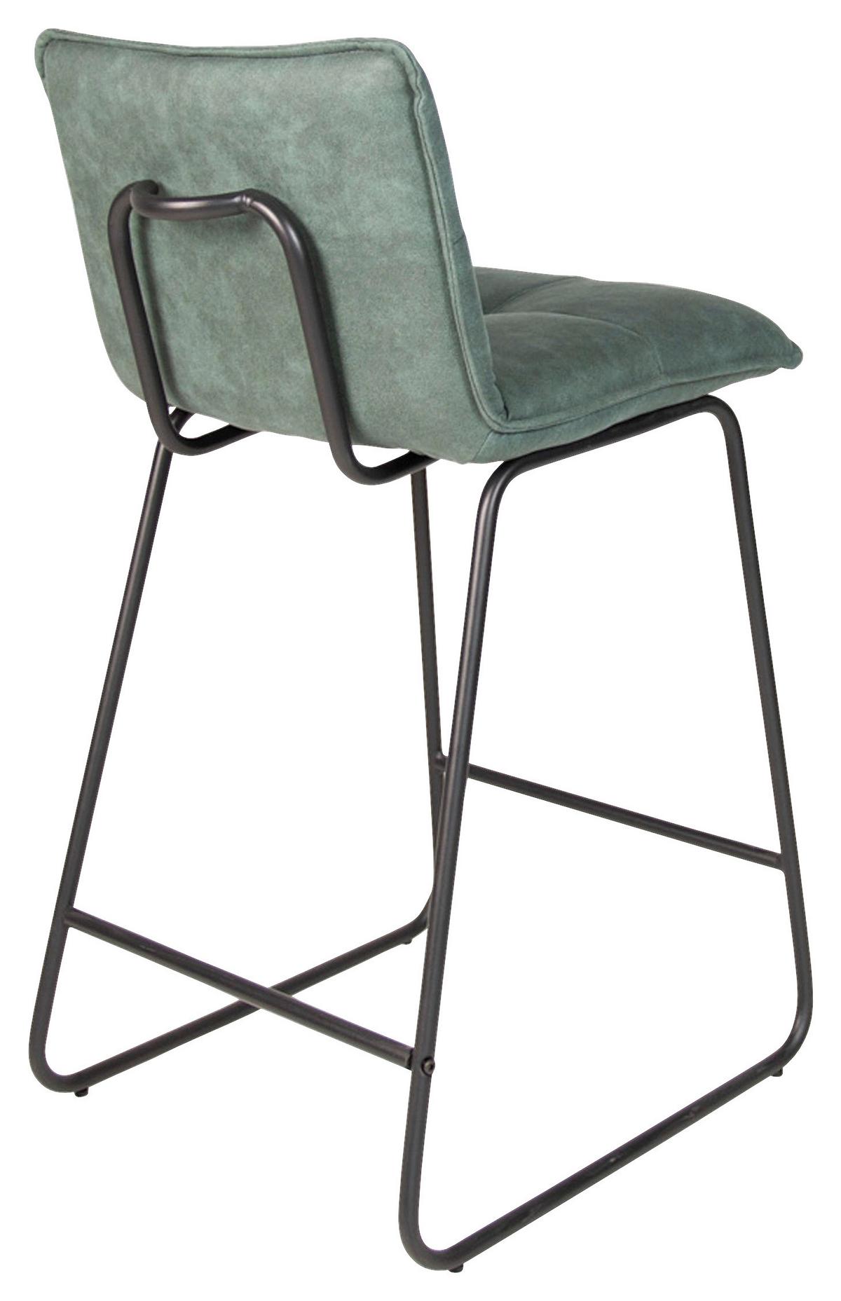 Barhocker-Set Jeremy 2er-Set ca. 44x87 cm Grün - Schwarz/Mintgrün, KONVENTIONELL, Textil/Metall (44/87/50cm) - MID.YOU