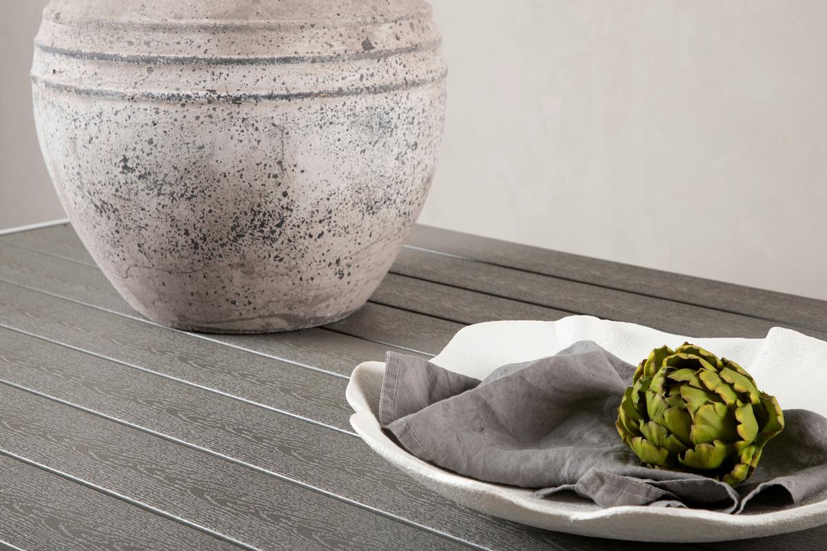 Gartentisch Break ca. 150x90 cm Grau/Weiß - Weiß/Grau, KONVENTIONELL, Holz/Metall (150/90/75cm) - Gardenson