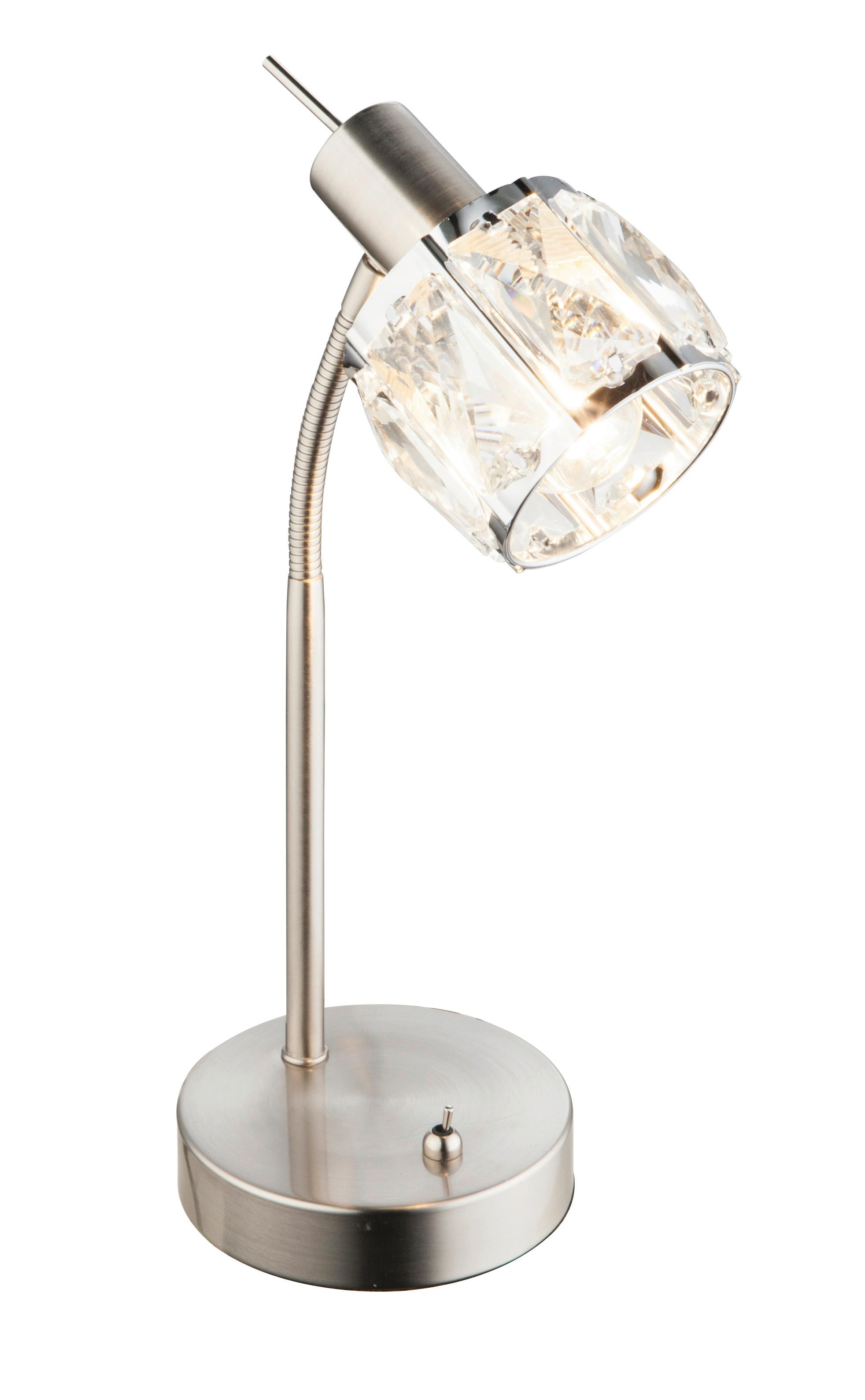 Namizna Svetilka Kris - Design, kovina/steklo (21,7/12/28cm) - Globo