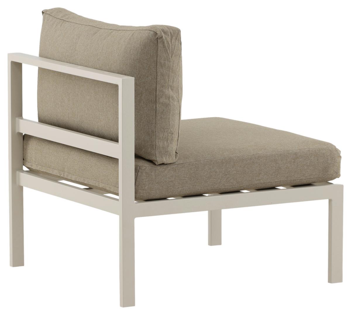 LOUNGESESSEL COPACABANA - Beige/Grau, KONVENTIONELL, Metall (70/65/74cm) - Gardenson