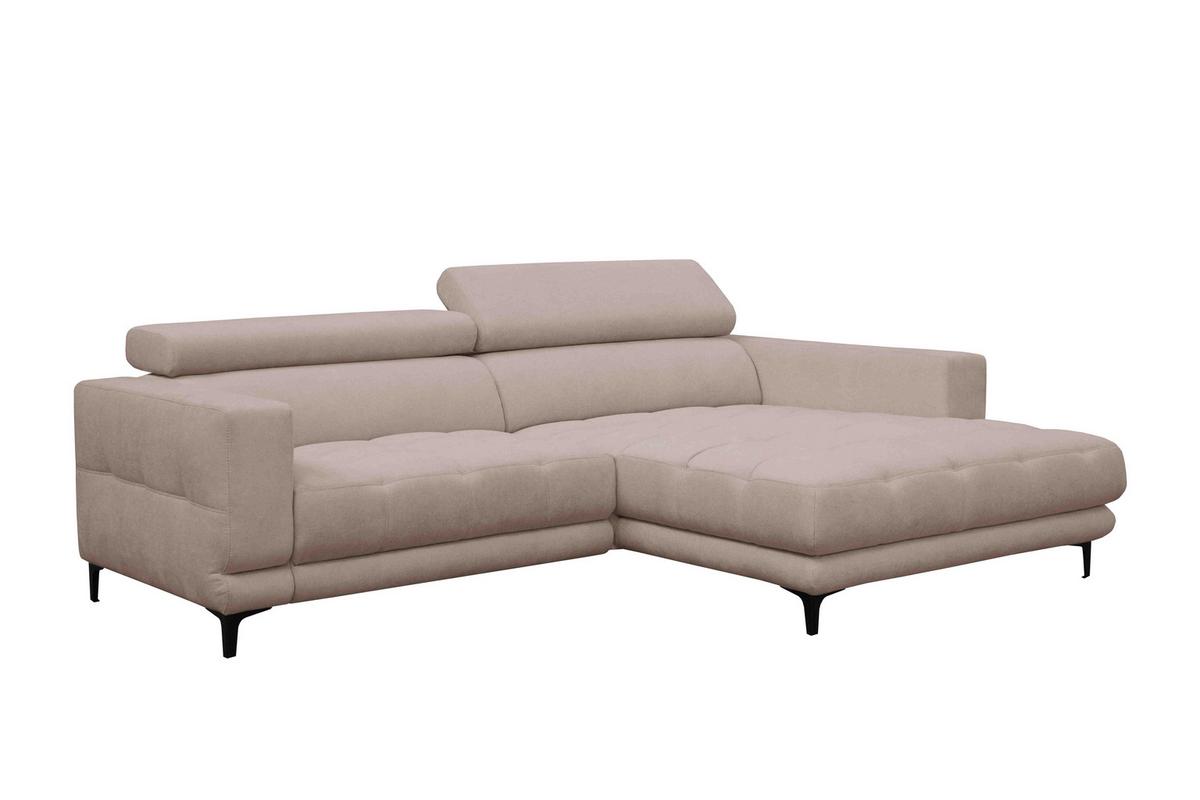 Sarokkanapé Aspen - bézs, Konventionell, faalapú anyag/textil (264/192cm)
