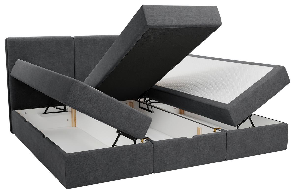 Familienbett Domino Combo Anthrazit ca.240x200cm - Anthrazit/Schwarz, MODERN, Holz/Holzwerkstoff (240/200cm) - MID.YOU