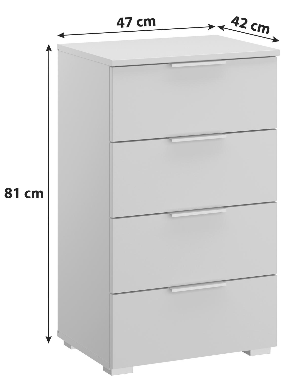 Comodă ALABAMA - gri deschis, Modern, material pe bază de lemn (47/81/42cm)