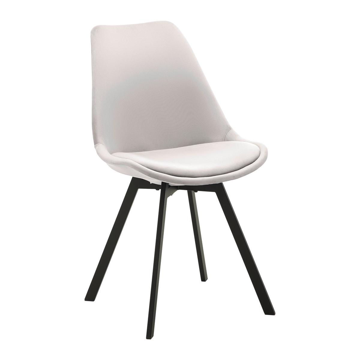 KRZESŁO MIA - jasnoszary/czarny, Modern, metal/tkanina (45/84/55cm) - Bessagi Home